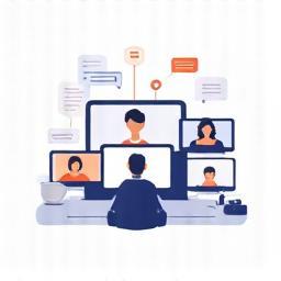 Icon representing people talking online